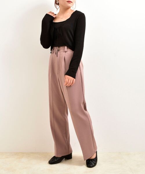 MAJESTIC LEGON(マジェスティックレゴン)の「リラックスカラーパンツ(その他パンツ・レディース・ブラック/グリーン/モカ・SMALL/MEDIUM)」の12枚目の写真