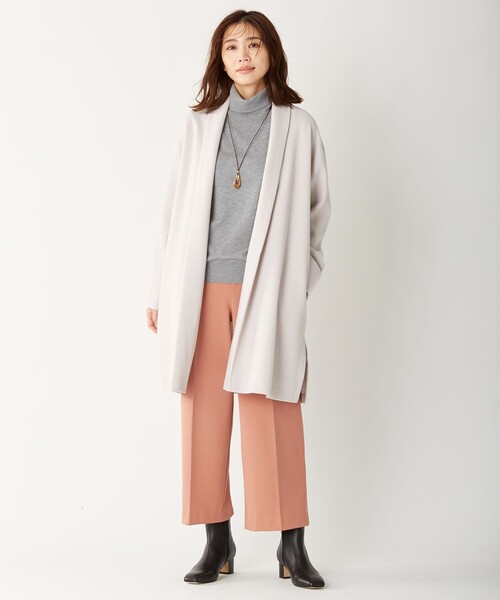 J.PRESS(ジェイプレス)の「【洗える】ニードルパンチ カーディガン(カーディガン/ボレロ・レディース・ライトグレー系/ベージュ系/ネイビー系・T13)」の4枚目の写真