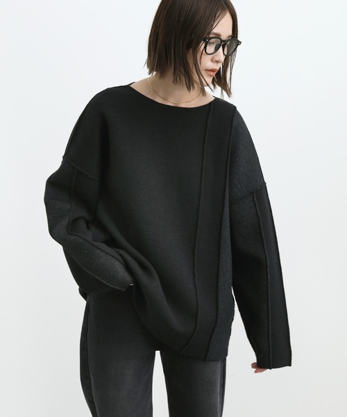 2021 AW リンキングバイカラーニットソー（ニット/セーター）｜select