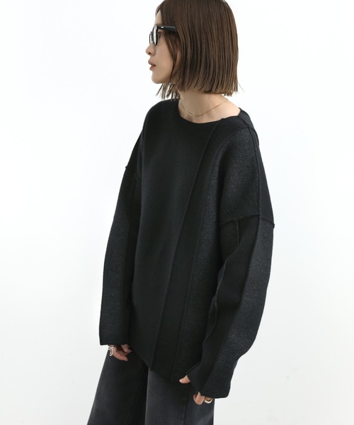 select MOCA(セレクトモカ)の「2021 AW リンキングバイカラーニットソー(ニット/セーター・レディース・ブラック/アイボリー・FREE)」の18枚目の写真