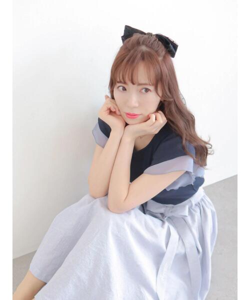 Areeam（アリーム）の「ﾄﾞｯﾄﾛﾝｸﾞﾘﾎﾞﾝﾍｱｶﾌ（ヘアゴム・レディース・ベージュ/ブラック・FREE）」の6枚目の写真