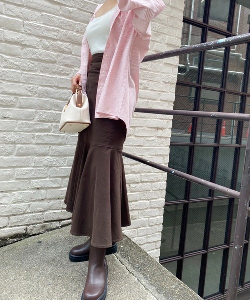 one after another NICE CLAUP（ワンアフターアナザーナイスクラップ）の「タンク底サイドゴアブーツ（ブーツ・レディース・ブラック/ダークブラウン/アイボリー・S/M/L）」の14枚目の写真