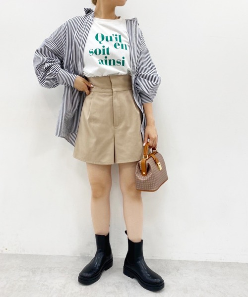 one after another NICE CLAUP（ワンアフターアナザーナイスクラップ）の「タンク底サイドゴアブーツ（ブーツ・レディース・ブラック/ダークブラウン/アイボリー・S/M/L）」の5枚目の写真