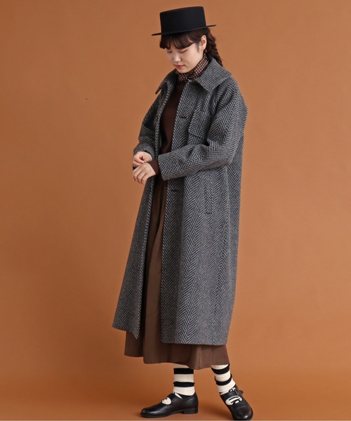 Malle（マル）の「△Malle リサイクルウールヘリンボーン ロング