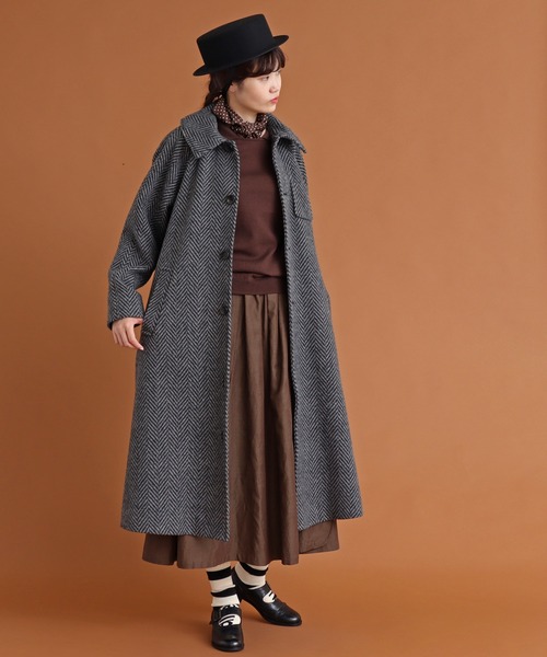 ニコール　Malle　リサイクルウールヘリンボーン ジャケット ニコール Malle リサイクルウールヘリンボーン ジャケット Malle