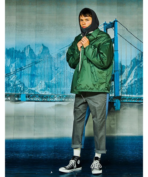 AlexanderLeeChang（アレキサンダーリーチャン）の「YOSHI47 COACH JKT（ナイロンジャケット・メンズ・ブラック/グリーン/ベージュ・1/2/3）」の8枚目の写真