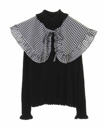 Candy Stripper | GINGHAM COLLAR RIB ニット(ニット/セーター)