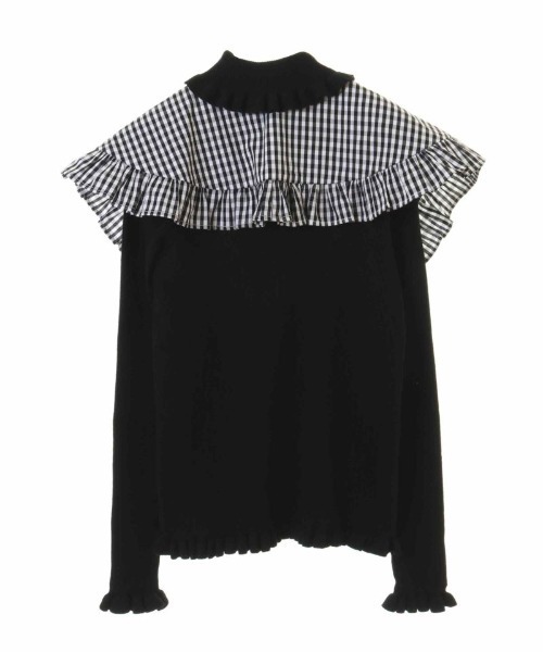 Candy Stripper（キャンディストリッパー）の「GINGHAM COLLAR RIB ニット（ニット/セーター・レディース・ブラック/オフホワイト・2）」の3枚目の写真