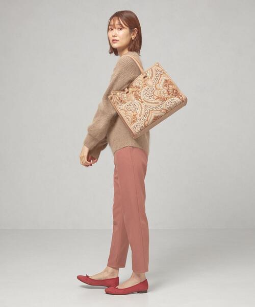 closet story（クローゼットストーリー）の「＜closet story（クローゼットストーリー）＞ジャカード スクエア トートバッグ（ショルダーバッグ・レディース・ブラック/ベージュ・FREE）」の15枚目の写真