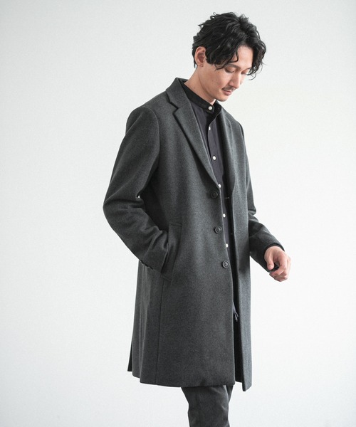 公式 オンライン ストア セール ウーリーテック チェスターコート テーラードジャケット Global Work グローバルワーク のファッション オーセンティック Hmgcreative Com