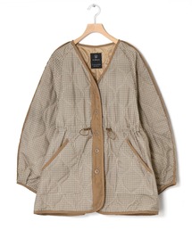 w closet | VネックWステッチひょうたんキルティングジャケット(ダウンジャケット/コート)