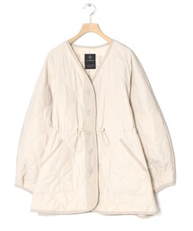 w closet | VネックWステッチひょうたんキルティングジャケット(ダウンジャケット/コート)