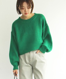 カラーショートニット