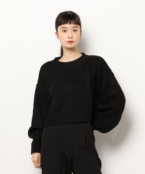 notch.(ノッチ)の「カラーショートニット(ニット/セーター・レディース・グリーン/ブラック/オレンジ・M)」の15枚目の写真