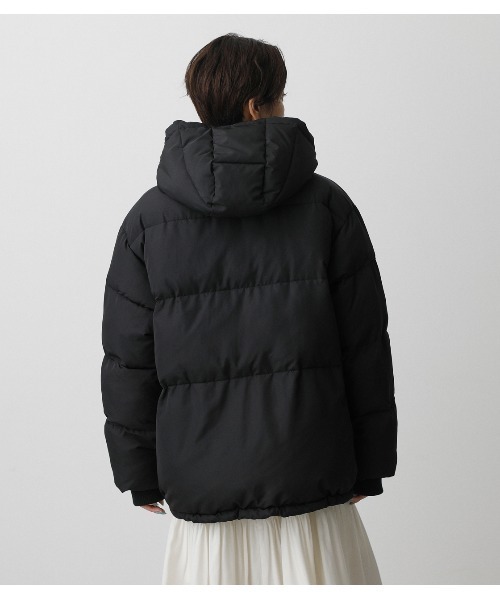 AZUL by moussy（アズールバイマウジー）の「ECOUSE PADDED CT/エコユーズパデッドコート（ダウンジャケット/コート・レディース・ブラック/ライトブラウン・SMALL/MEDIUM）」の10枚目の写真