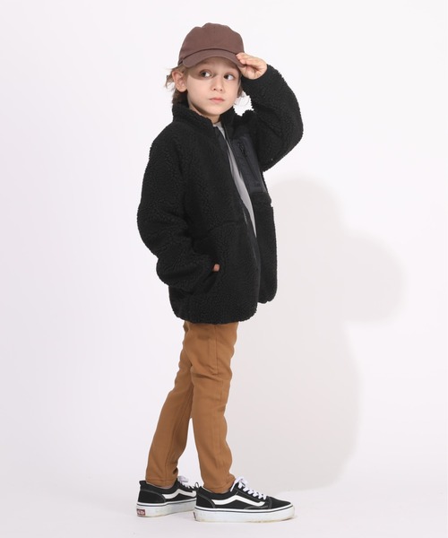 BABYDOLL（ベビードール）の「WEB限定 ボア ブルゾン 6025K（ダウンジャケット/コート・キッズ・ブラック/グリーン/モスグリーン/コーラルピンク/ナチュラル/ベビーピンク/マスタード・80ｃｍ/90cm/100cm/110cm/120cm/130cm/140cm/150cm）」の19枚目の写真