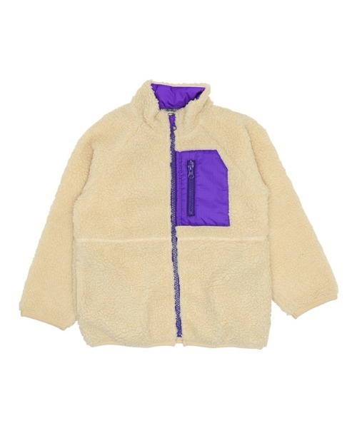 BABYDOLL（ベビードール）の「WEB限定 ボア ブルゾン 6025K（ダウンジャケット/コート・キッズ・ブラック/グリーン/モスグリーン/コーラルピンク/ナチュラル/ベビーピンク/マスタード・80ｃｍ/90cm/100cm/110cm/120cm/130cm/140cm/150cm）」の14枚目の写真