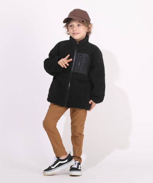 BABYDOLL（ベビードール）の「WEB限定 ボア ブルゾン 6025K（ダウンジャケット/コート・キッズ・ブラック/グリーン/モスグリーン/コーラルピンク/ナチュラル/ベビーピンク/マスタード・80ｃｍ/90cm/100cm/110cm/120cm/130cm/140cm/150cm）」の22枚目の写真