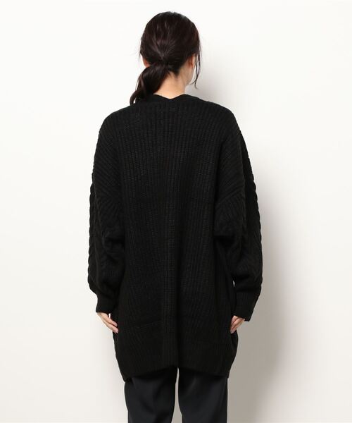 rps(アールピーエス)の「ケーブルニットロングカーディガン(カーディガン/ボレロ・レディース・ブラック/ベージュ/アイボリー・M)」の14枚目の写真