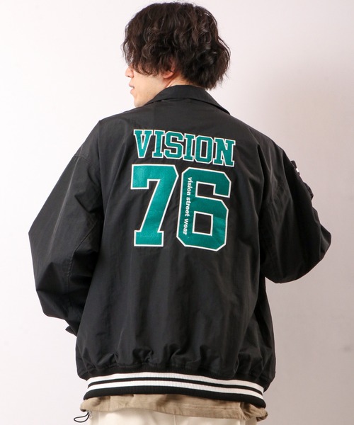 【VISIONSTREETWEAR】フェルトワッペンコーチブルゾン