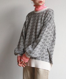 feepur | ジャガード柄オーバーニット(ニット/セーター)