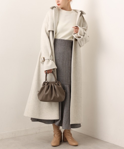 one after another NICE CLAUP（ワンアフターアナザーナイスクラップ）の「【WEB限定】Ｓ・Mサイズあり！ツイードハイウエストマーメイドスカート（スカート・レディース・ホワイト系その他/ブラック系その他/ブラウン系その他・SMALL/MEDIUM）」の20枚目の写真