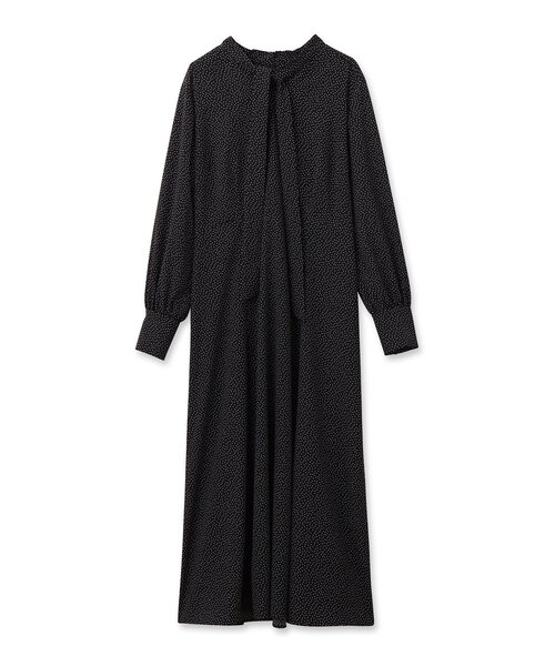近年.極美品.定価2.8万☆アンタイトル 洗える ボウタイワンピース 総柄 00 近年.極美品.定価2.8万☆アンタイトル 洗える ボウタイ