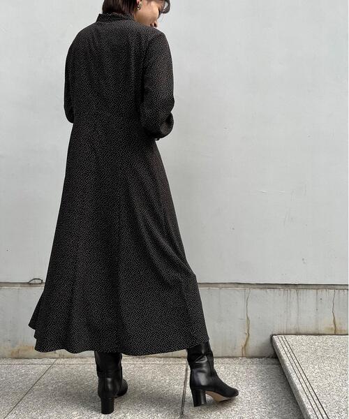 新品タグ付✨アンタイトル 洗える ドットボウタイロングワンピース 1 新品タグ付✨アンタイトル 洗える ドットボウタイロング