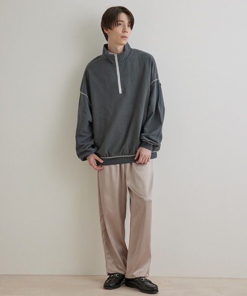 JUNRED（ジュンレッド）の「ドレープサテンスリットワイドパンツ（その他パンツ・メンズ・グリーン/ベージュ・L/M/S）」の7枚目の写真