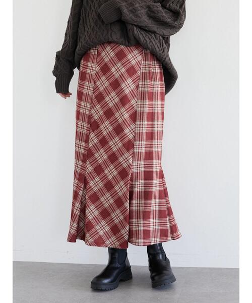 Green　Parks（グリーンパークス）の「・novem9 チェックマーメイドスカート＊（スカート・レディース・レッド/イエロー/グリーン/アイボリー・FREE）」の14枚目の写真