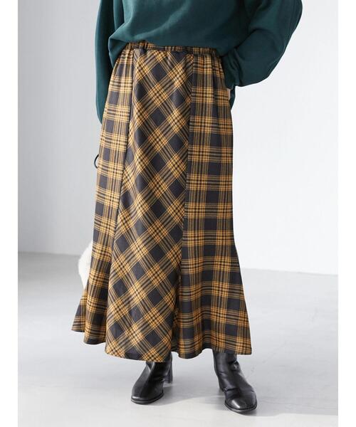 Green　Parks（グリーンパークス）の「・novem9 チェックマーメイドスカート＊（スカート・レディース・レッド/イエロー/グリーン/アイボリー・FREE）」の15枚目の写真