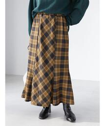Green　Parks | ・novem9 チェックマーメイドスカート＊(スカート)