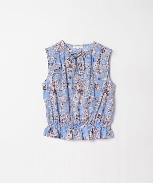 To b. by agnes b.(トゥービーバイアニエスベー)の「WR23 CHEMISE ボタニカルプリントブラウス(シャツ/ブラウス・レディース・ブルー・38/36)」の1枚目の写真