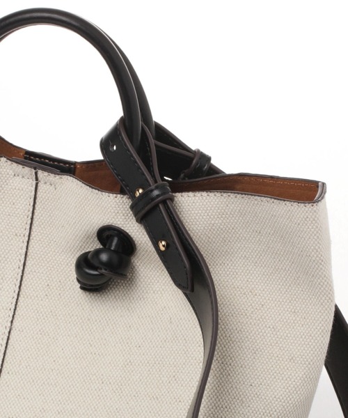 Andemiu（アンデミュウ）の「ムスビトート267356（トートバッグ・レディース・オフホワイト/イエロー/キャメル・FREE）」の7枚目の写真