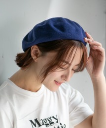 14+（イチヨンプラス）の「シンプルニットベレー帽（ハンチング/ベレー帽）」