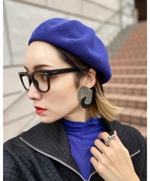 14+（イチヨンプラス）の「シンプルニットベレー帽（ハンチング/ベレー帽・レディース・レッド/パープル/ネイビー/グレー/ブラック/ベージュ/マスタード/ピンク/ワインレッド/ダークブラウン/オレンジ/ブラウン/グリーン・FREE/kids-M）」の20枚目の写真