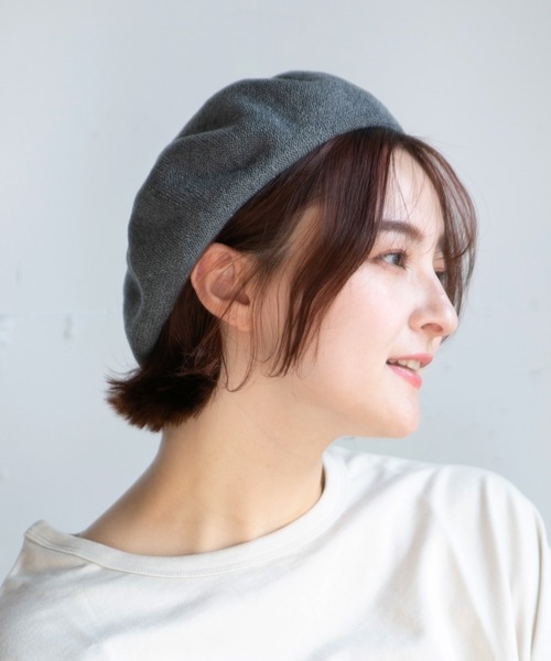 シンプルニットベレー帽（ハンチング/ベレー帽）｜14+（イチヨンプラス