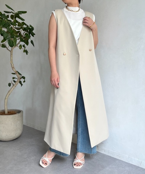 prose verse（プロズヴェール）の「金ボタンジレ2WAYジャンスカ（ジャンパースカート・レディース・ブラック/グリーン/アイボリー/モカ・ﾌﾘ-/FREE）」の2枚目の写真