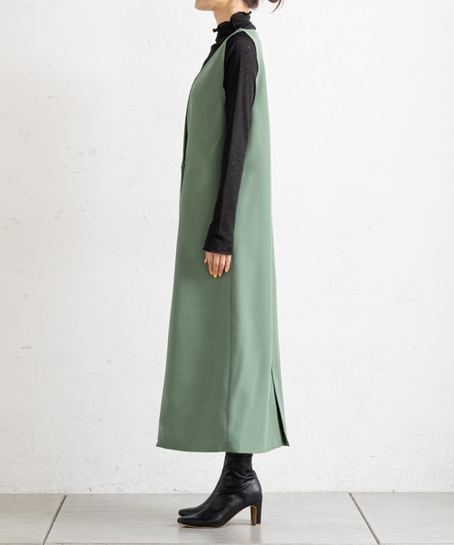 prose verse（プロズヴェール）の「金ボタンジレ2WAYジャンスカ（ジャンパースカート・レディース・ブラック/グリーン/アイボリー/モカ・ﾌﾘ-/FREE）」の6枚目の写真