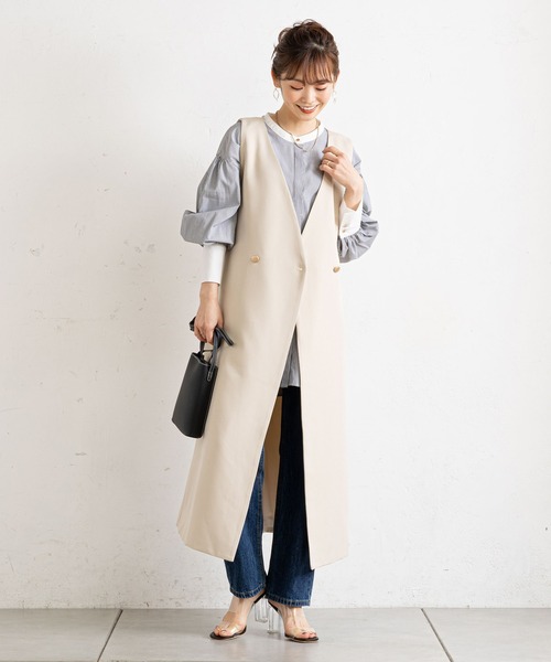 prose verse（プロズヴェール）の「金ボタンジレ2WAYジャンスカ（ジャンパースカート・レディース・ブラック/グリーン/アイボリー/モカ・ﾌﾘ-/FREE）」の10枚目の写真