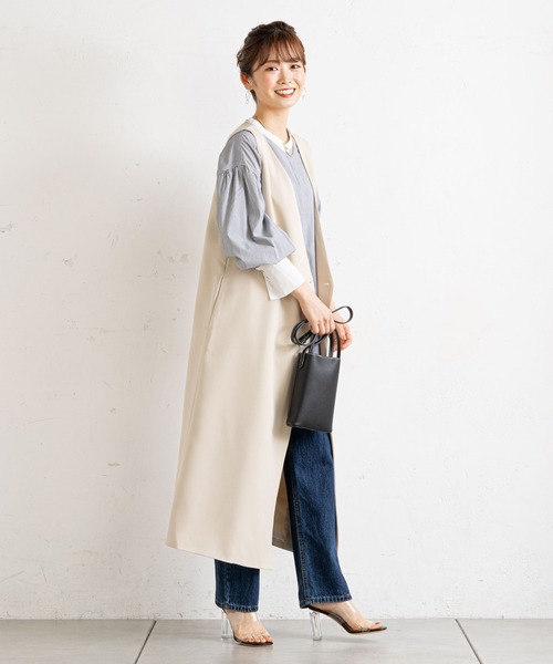 prose verse（プロズヴェール）の「金ボタンジレ2WAYジャンスカ（ジャンパースカート・レディース・ブラック/グリーン/アイボリー/モカ・ﾌﾘ-/FREE）」の5枚目の写真