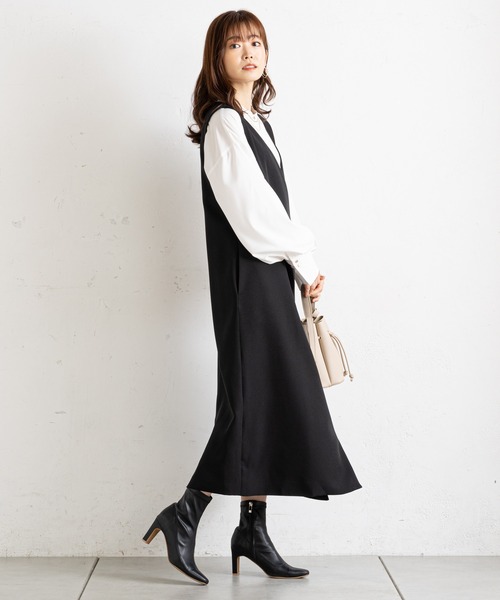 prose verse（プロズヴェール）の「金ボタンジレ2WAYジャンスカ（ジャンパースカート・レディース・ブラック/グリーン/アイボリー/モカ・ﾌﾘ-/FREE）」の16枚目の写真