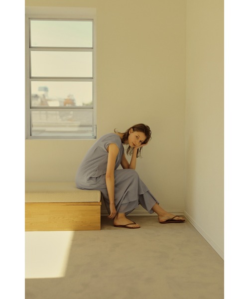 LA PEAU DE GEM（ラポドゥジェム）の「【LA PEAU DE GEM】カールマイヤーワンピース（ワンピース・レディース・ピンク/ブルー・FREE）」の3枚目の写真