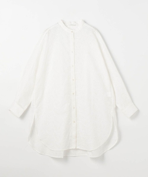 NICOLE white（ニコルホワイト）の「ペイスリー柄 生地刺繍ロングブラウス（シャツ/ブラウス・レディース・ブラック/オフホワイト・FREE）」の18枚目の写真