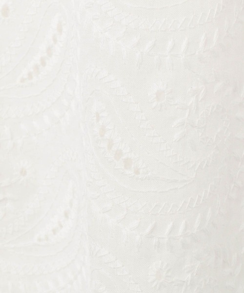 NICOLE white（ニコルホワイト）の「ペイスリー柄 生地刺繍ロングブラウス（シャツ/ブラウス・レディース・ブラック/オフホワイト・FREE）」の12枚目の写真