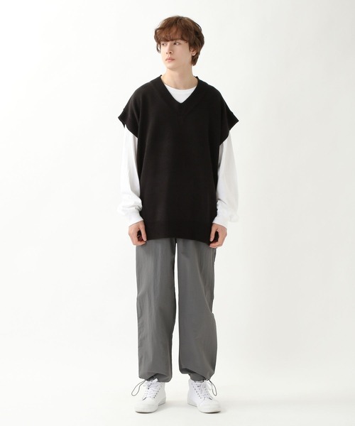 ALAND（エーランド）の「3.3Field Trip／Vネックオーバーベスト　2273939（ベスト・メンズ・ブラック/ダークグリーン/アイボリー・FREE）」の13枚目の写真