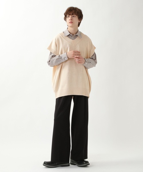 ALAND（エーランド）の「3.3Field Trip／Vネックオーバーベスト　2273939（ベスト・メンズ・ブラック/ダークグリーン/アイボリー・FREE）」の22枚目の写真