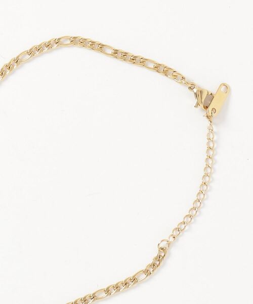 9ban（キューバン）の「【9ban】キューバン/ Orenge stone necklace（ネックレス・レディース・ゴールド・FREE）」の2枚目の写真