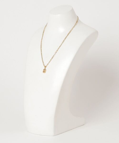 9ban（キューバン）の「【9ban】キューバン/ Orenge stone necklace（ネックレス・レディース・ゴールド・FREE）」の3枚目の写真