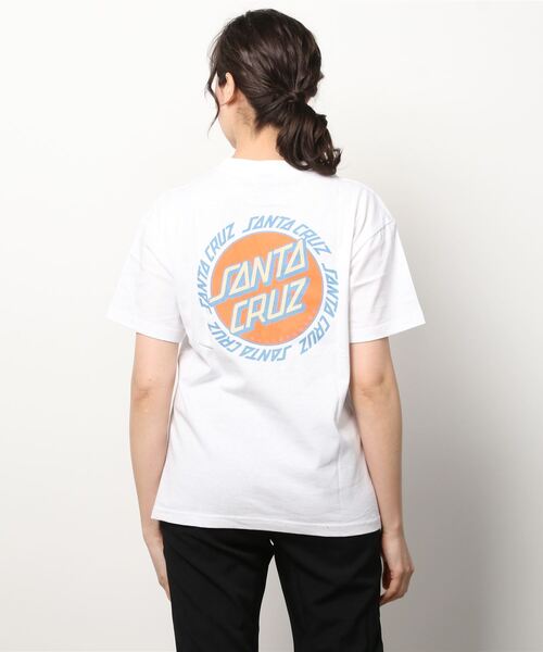 SANTA CRUZ(サンタクルーズ)の「【ムラサキスポーツ別注】SANTACRUZ/サンタクルーズ ルーズシルエット バックプリントTシャツ 502221445(Tシャツ/カットソー・レディース・グレー/グリーン/ブラック/ホワイト・L/XL/M)」の1枚目の写真